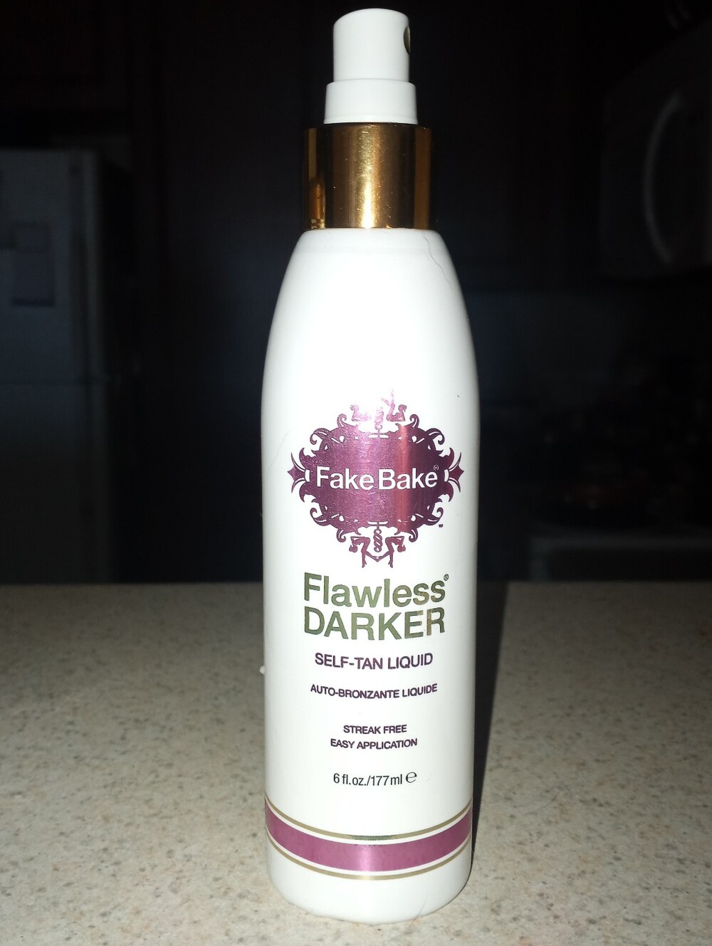 Fake Bake Flawless Darker Self-Tan Liquid - White & Gold Bottle